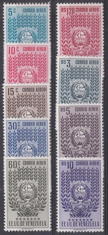 Venezuela Scott C437-C445 Mint NH (C443 small rust spot on gum)