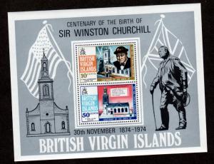 British Virgin Islands # 279a Mint NH S/S Winston Churchill!