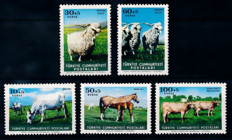 [65566] Turkey 1964 Farm animals sheep horses cows  MLH