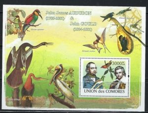 Comoro Is 1042 MNH 2009 Birds souvenir sheet (BB)(an1763)