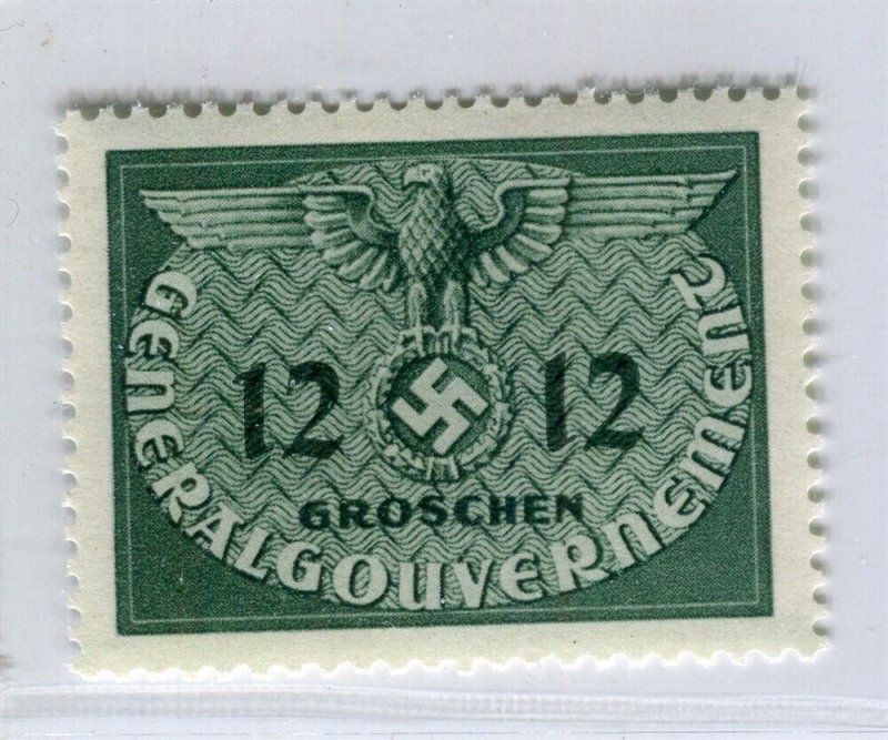 GERMANY; POLISH OCCUPATION 1940 early Official MINT MNH 12g. value