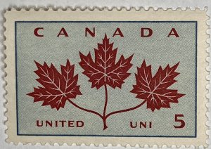 CANADA 1964 #417 Floral Emblems and Coats of Arms (Maple Leaf Unity) - MNH