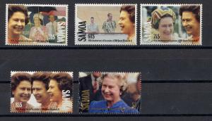 Samoa Scott 805-809 QEII 40th Anniversary Accession! MNH! 