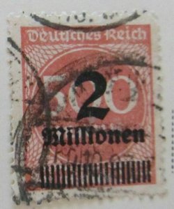 A8P49F11 Deutsches Reich Germany 1923 2 on 500m fine used stamp-