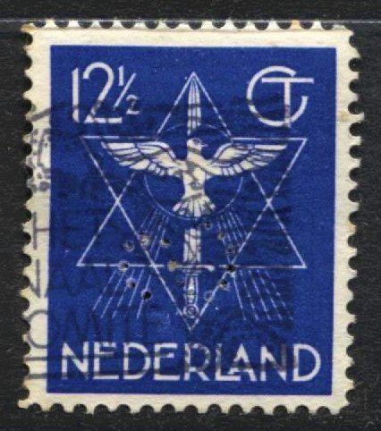 STAMP STATION PERTH Netherlands #200 Star dove and Sword Used