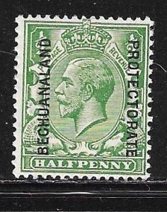 Bechuanaland Protectorate 96: 1/2d George V, Overprint, MH, F-VF