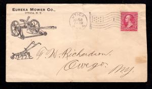 #267 on Ad Cover - Eureka Mower  Co. - 1897 Nice Cancel L@@K