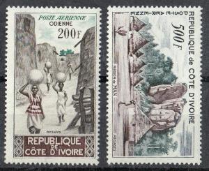 Ivory Coast Village, Etc. (Scott #C19-20) MNH