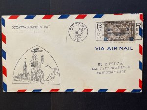 1932 Canada Sc# C4 First Day Airmail Cover FDC, FFC Ottawa to Bradore Bay