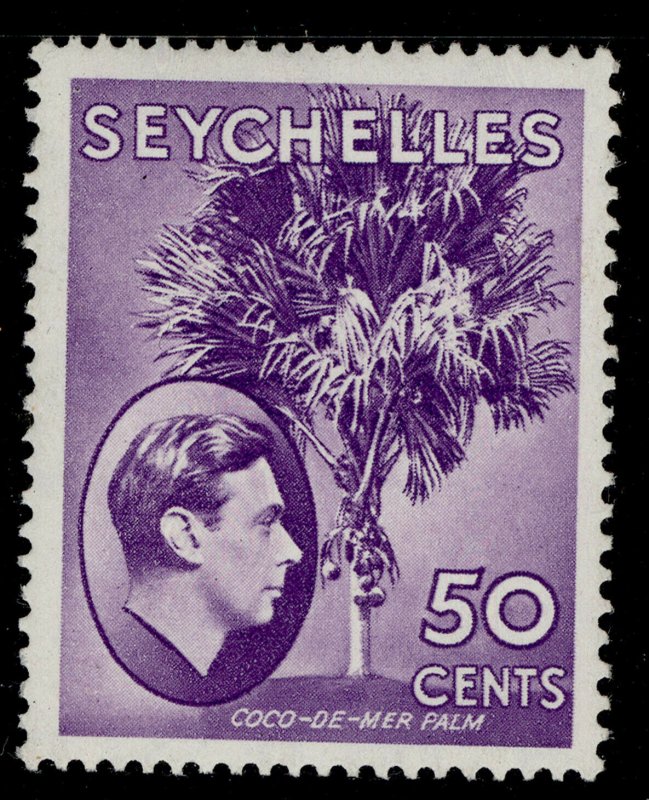 SEYCHELLES GVI SG144b, 50c bright lilac, M MINT.