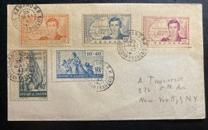 1947 Bamako French Sudan AOF Cover To New York USA Rene Caillie Centenary