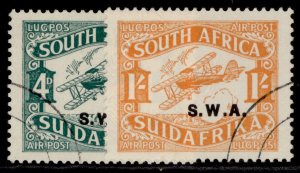 SOUTH WEST AFRICA GV SG70-71, 1930 air set, FINE USED. Cat £148. FIRST PRINTING
