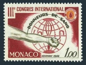 Monaco 510 two stamps,MNH.Michel 715. 3rd Blood Donor's Congress,1962.