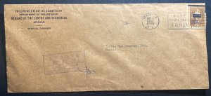 1942 Manila Philippines Japanese Occupation Bureau Of Census & Statistics Cover