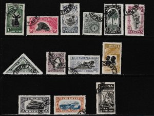 Liberia # 163-175, Pictorial Definitives, Used Set, 1/2 Cat.