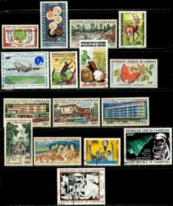 CAMEROUN Sc#351//C296 1961-81 16 Different Post-Independence Stamps Mint & Used