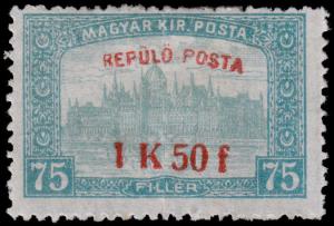 Hungary Scott C1 (1918) Mint H F-VF, CV $25.00 B