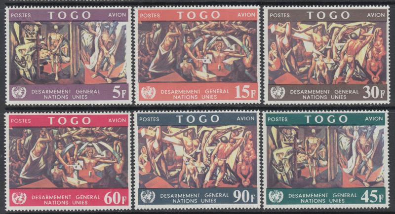 XG-I956 TOGO IND - United Nations, 1967 Paintings, General Disarmament MNH Set