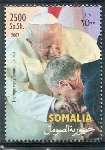 Somalia 2002 POPE JOHN PAUL II in Toronto 1 value Perforated Mint (NH)