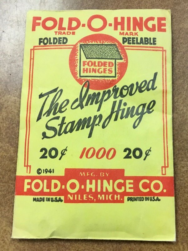 Vintage PACK of 1000 Harco FOLD-O-HINGES , peelable , sealed