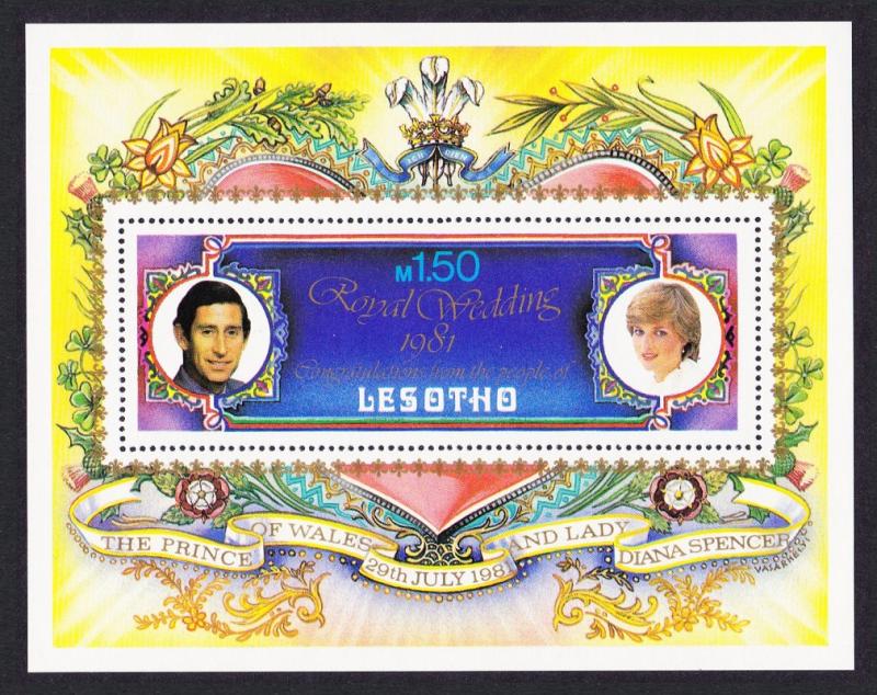 Lesotho Charles and Diana Royal Wedding MS SG#MS454 MI#Block 9A SC#337A