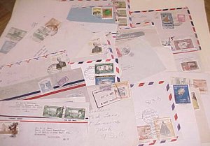 COLOMBIA  50 SMALL COVERS  AFTER 1949 MOSTLY TO USA