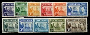 ST.HELENA SG131/7 1938-44 DEFINITIVE SET TO 1/= MTD MINT