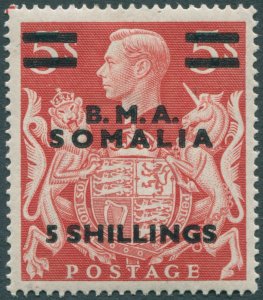 British Occupation of Somalia 1948 5s on 5s red SGS20 unused