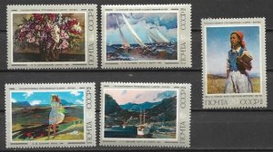 1974 Russia Sc4230-4 complete Russian Paintings set of 5 MNH