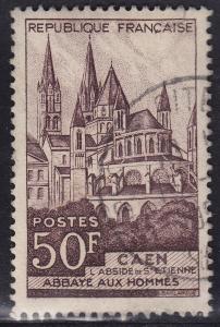 France 674 Abbey of Man 50Fr 1951