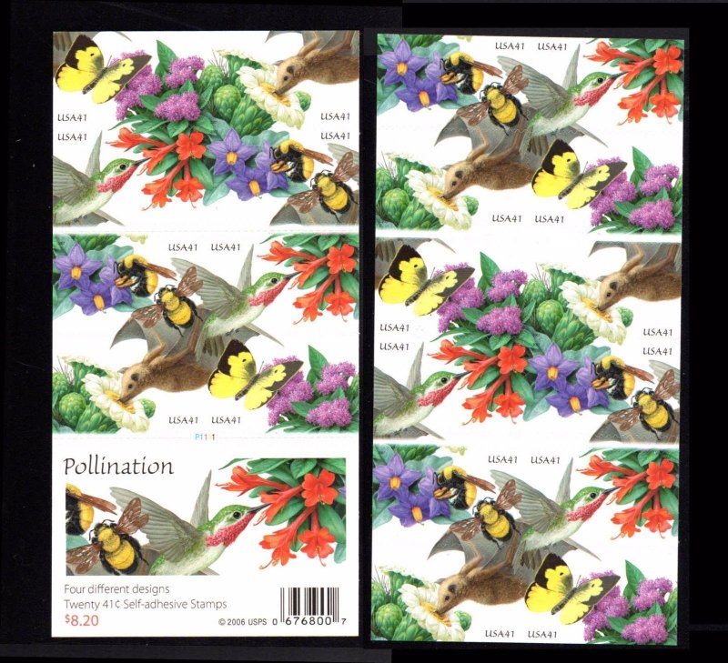 2006 Pollination  2 Sided Booklet 41¢  #4153 - 4156 4156d MNH