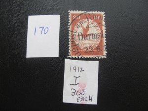 Germany 1912 USED  MI. II AIRMAIL VF/XF 80 EUROS (170)