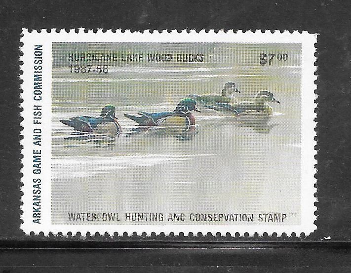 Arkansas #AR7 MH State Duck Stamp