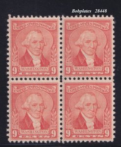 BOBPLATES US #714 Washington Bicentennial Block F-VF LH SCV=$10.5