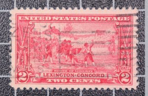 Scott 618 - 2 Cents Lexington - Concord - Used - Nice Stamp - SCV - $4.00