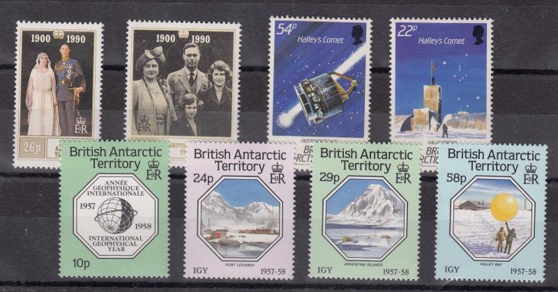 British Antarctic Territory Sets x 3 Incl 1990 Queen Mother 90th Birthday  X8782