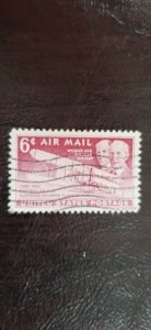 US Scott # C45; 6c Wright Bros. Airmail from 1949; Used;  XF/Superb  centering;