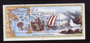 Faroe Islands Sc 413 2002 Viking Life stamp sheet mint NH