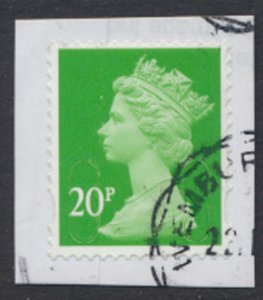 GB 20p  Security Machin  SG U2924  SC# 4MH 24Used Yr code 20  no source code 