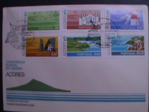 PORTUGAL-ACORES-1980 SC#316-321-WORLD TOURISM CONF: MANILA FDC -MNH- VF RARE