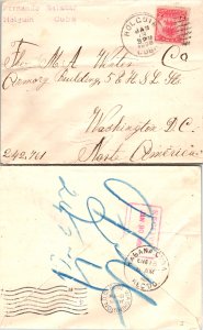 1908 Cuba (Holguin) to United States ( Postal History ), 1908