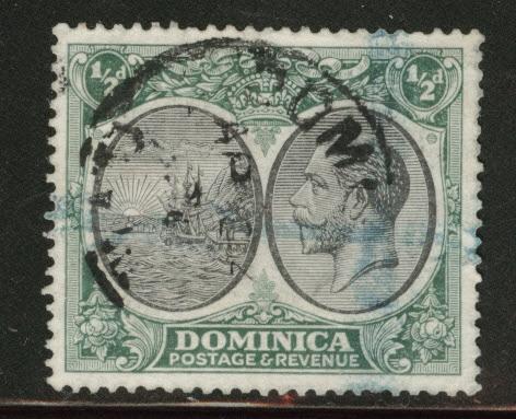 DOMINICA Scott 65 1923 used stamp wmk 4