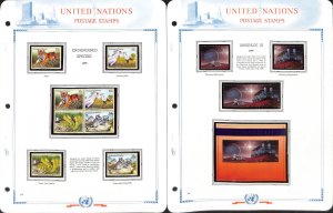 United Nations Stamp Collection in White Ace Album, Mint NH, 1999-2001