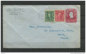 USA 1903 Upgrated Cover New York France Washington  Franklin