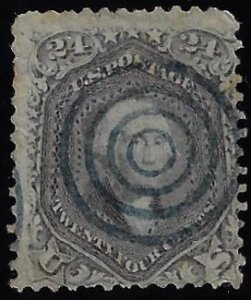 Scott #78 - $190.00 – Fine-used – Lovely blue targe cancellation. Light crease