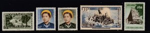 Vietnam #54, 1, 15, 16, 65 MNH - SCV $12.80