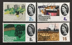 Great Britain 1964 #410-3, Geographical Congress, MNH.