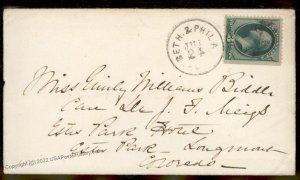 USA 1880s Bethlehem Philadelphia RPO Railway Estes Park Colorado Cover 88111