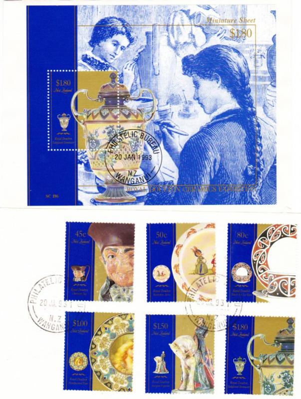 New Zealand 1993 ceramics set + SS