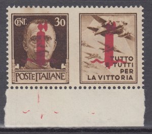 ITALY RSI (Social Rep) War Prop n.43 Signed ov Firenze Lilla Carmine cv 720$ MNH